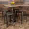 Flash Furniture Gray 24" High Metal Stool, PK4 4-ET-31320-24-GN-R-GG - alternate 1